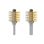 Trapezoidal Finger Joint Woodworking Router Bit, 8/12mm Shank Carbide Tenon Cutter for Wood Panel Splice