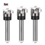 3‑Flute Straight Spiral Router Bit, Tungsten Carbide Bearing Woodworking Cutter for Precision Edge Trimming - Image 2