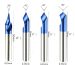 Router bit edge profile set with bevel and chamfer cutters