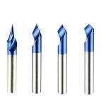 V Shape Carbide CNC Engraving Router Bit, For Acrylic PVC Wood Shop Sign Carving
