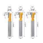 5Pcs Yellow Keyhole Router Bit Set, Tungsten Steel Lock Hole Cutter for Picture Frame Hanging Slot - Image 2