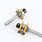Tungsten Carbide 8-Shank 3-Tooth T-Type Tenon Router Bit, 3 Edge Panel Splice Cutter for Wood Floor Processing - Image 2