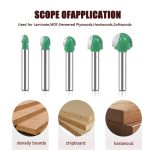 Round Nose Bits bottom‑cavity carbide woodworking router bit wood trimmer cutter head for aluminum composite panel grooving integrated wall folding