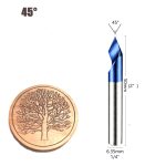 V Shape Carbide CNC Engraving Router Bit, For Acrylic PVC Wood Shop Sign Carving - Image 3