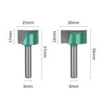 Bottom Cleaning Router Bit, Extended Spiral Lock Hole Cutting Bit, Paint Green Wood Cutter for Grooving & Carving - Image 3