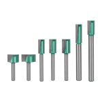 Bottom Cleaning Router Bit, Extended Spiral Lock Hole Cutting Bit, Paint Green Wood Cutter for Grooving & Carving