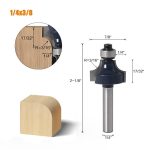 High Grade Alloy Round Over Router Bit, R Chamfer Milling Cutter for Wood Edge Rounding - Image 4