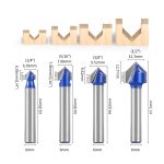 Tungsten Carbide V Woodworking Router Bit 1/4 Shank, Professional Trimmer Cutter for Aluminum Composite Board Grooving and Integrated Wall Bending - Image 3
