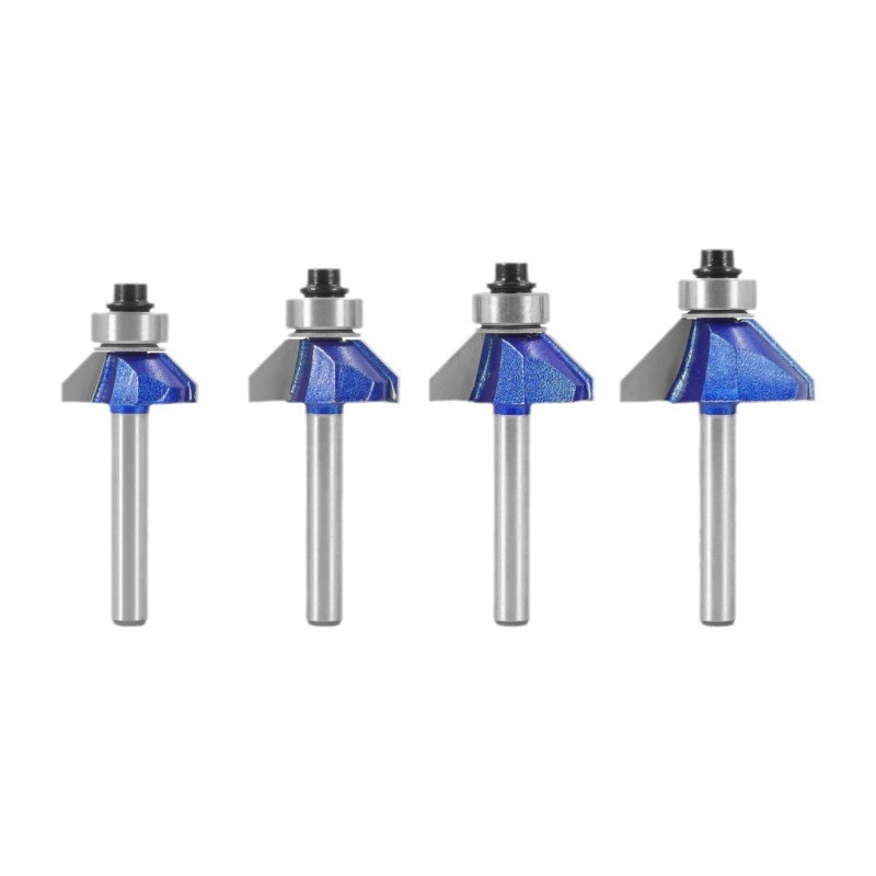 Professional‑grade 45° carbide bevel router bit dedicated for wood trimming machine (1) Professional‑Grade 45° Carbide Bevel Router Bit, Dedicated Woodworking Trimming Cutter for Trimming Machine - Image 1
