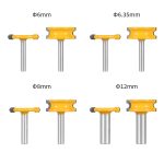 Radius Glue Joint Router Bit, Rounded T-Type Tenon Bit, Wood Panel Splicing & Riveting Woodworking Router Bit for Engraving Machine - Image 2