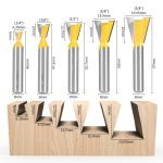 Dovetail router bit for wood tenon and groove joint processing