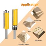 Bearing Trimmer Bit Set, Single Bearing Carbide Router Bits, Template Grooving & Trimming Woodworking Cutters - Image 3