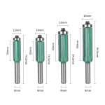 Single Bearing Carbide Trimming Router Bit Set, Profile‑Copy Grooving Woodworking Router Bit for Trimmer - Image 3