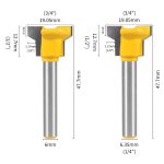 Drawer Lock Router Bit 1/4 Inch Shank, T-slot Milling Cutter for Drawer Joint Wood Engraving - Image 2