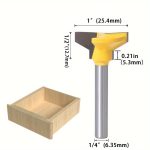 Drawer Lock Router Bit 1/4 Inch Shank, T-slot Milling Cutter for Drawer Joint Wood Engraving - Image 4