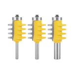 Superhard Alloy Taper Tooth Tenon Router Bit, Wood Panel Splice Milling Cutter for CNC Engraving and Wood Routing Machine