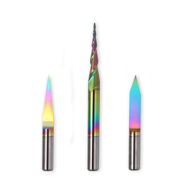 Tapered Ball Nose Bit, Tungsten Carbide Woodworking Router Bit for CNC Engraving, Plastic, Wood, Aluminum & PCB Machining
