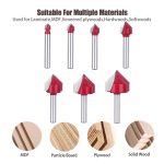 Tungsten Carbide 90 Degree V Woodworking Router Bit with 1/4 Shank, 3D Engraving Cutter for Aluminum Composite Board Grooving - Image 3