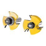 Tungsten Carbide 45° + 3-Tooth T-Type Tenon Router Bit Kit, 3Pcs Wood Flooring & Right Angle Line Milling Cutter - Image 2