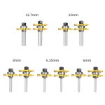 Tungsten Carbide 45° + 3-Tooth T-Type Tenon Router Bit Kit, 3Pcs Wood Flooring & Right Angle Line Milling Cutter - Image 3