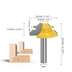 Tungsten carbide 45° 3-tooth T-type tenon wood router bit for panel splicing and right angle line processing - Image 3