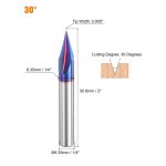 V engraving carbide woodworking router bit chamfer cutter for sign letter outline wood carving - Image 2
