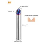 V engraving carbide woodworking router bit chamfer cutter for sign letter outline wood carving - Image 3
