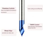 V Bit CNC Tool, Tungsten Carbide Engraving Woodworking Router Bit for Store Sign, Acrylic and PVC Machining - Image 3
