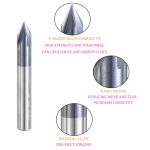V Engraving Bit, Tungsten Carbide Woodworking Router Bit, Sheet Grooving Cutter for Aluminum CNC Engraving - Image 3