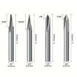 Wood router bits for CNC engraving and milling