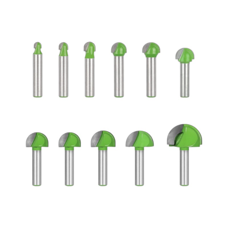 What Are Round Nose Bits Features, Functions and Woodworking Uses (2) 8mm Shank Green Round Nose Bits Semicircle Relief Carving Woodworking Router Bit for Engraving Machine Grooving - Image 1