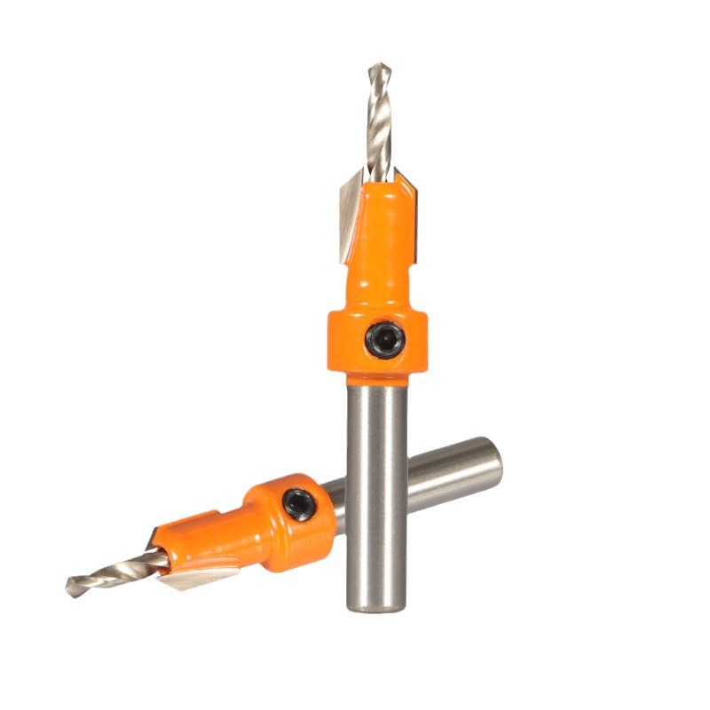 Wood countersink drill bit alloy tip taper hole step drill for wood self-tapping screw installation (1) Wood Countersink Drill Bit, Taper Hole Alloy Tip Step Drill for Timber Self-tapping Screw Installation - Image 1