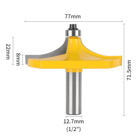 Router bits for furniture showing a round corner molding cutter