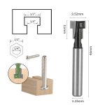 Black Keyhole Wood Router Bit 3-Piece Kit, T-Slot Milling Cutter for Wood Frame Hanging Slot Machining - Image 3