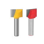 Trim router grooving with a straight router bit for clean woodworking profiles