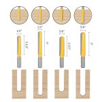 12mm Shank Extended Deep Round Bottom Router Bit, U-Slot & Double Arc Cutter - Image 3
