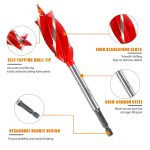 4-Flute Spiral Auger Bit, Hex Shank Wood Drill Bit - Image 2
