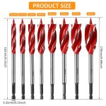 4-Flute Spiral Auger Bit, Hex Shank Wood Drill Bit - Image 5