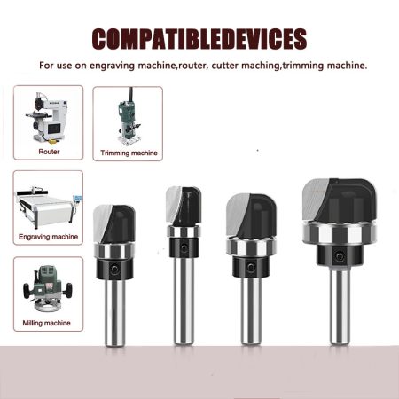 Router bits buying guide showing common profiles and machine types