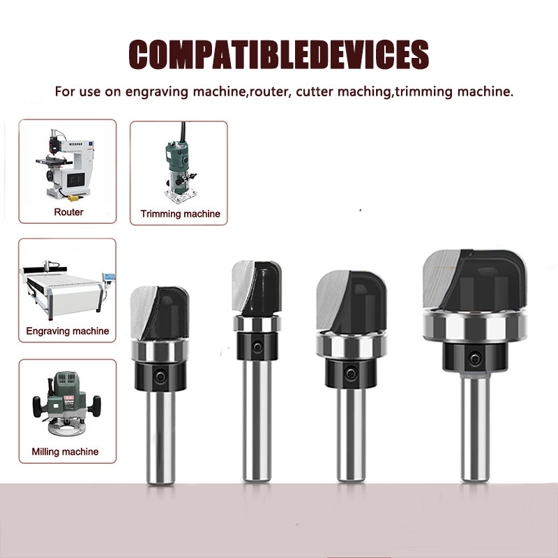Router bits buying guide showing common profiles and machine types