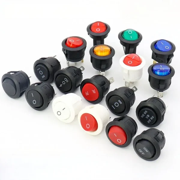Various rocker switches for industrial electronic equipment