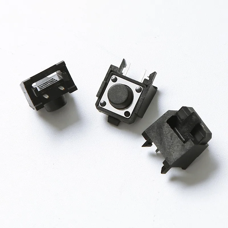 tac-001 12x12 double-pole touch switch with sleeve, side-press two-pole 12x12 button with reinforced tactile feel - Image 1