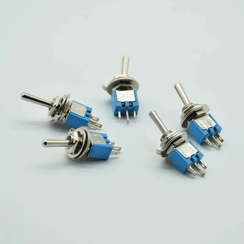tog-002 SMTS-102A1 push-button switch, small toggle push-button switch, blue, 3-pole 2-position - Image 1