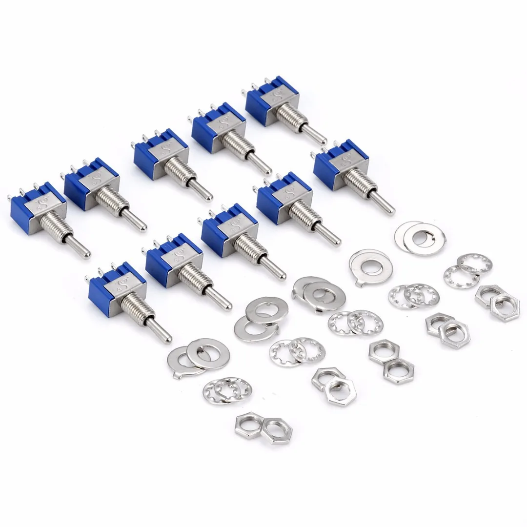 tog-005 3/6-pin MTS-102 103 202 125V/6A 250V/3A Power Toggle Rocker Switch - Image 1